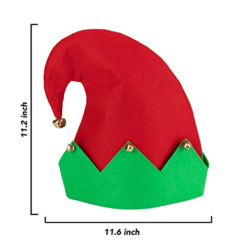 3 Packs Christmas Elf Felt Colorful Hat for Kids & Adults