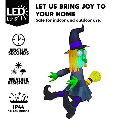 4 FT Tall Halloween Inflatable Witch w/ LED