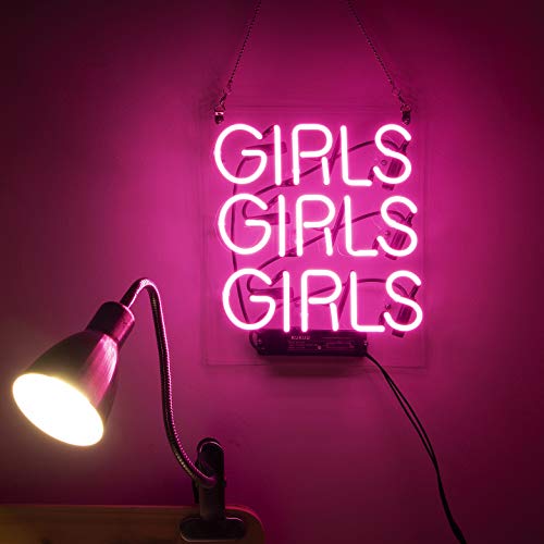 Neon Signs Girl Girls Girls Girls Neon Wall Decoration12"x10.6"