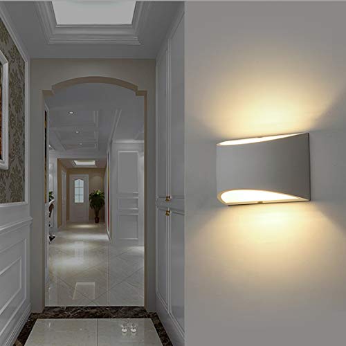 Modern Wall Sconce Set of 2 LED Wall Lamp 7W Warm White