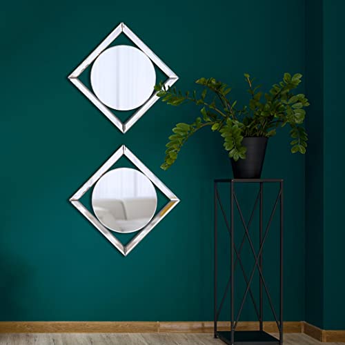 Elegant Decorative Mirror Wall-Mounted Accent 12x12”