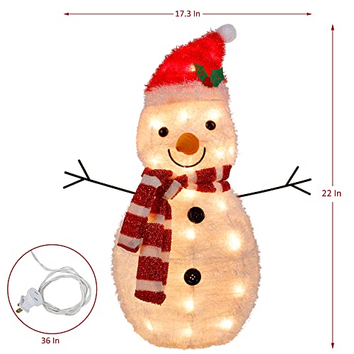 22 Inch Pre-Lit Light Up Penguin/Snowman Christmas Decoration