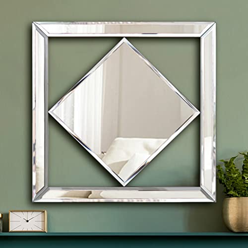 Elegant Decorative Mirror Wall-Mounted Accent 12x12”