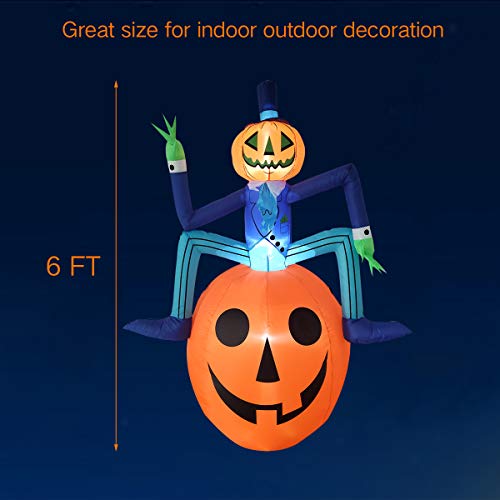 Inflatable 6Feet Mr. Pumpkin Halloween Decoration