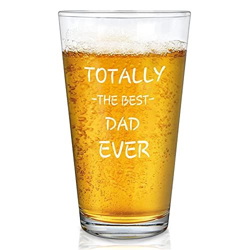Funny Christmas Gift for Dad Beer Glass