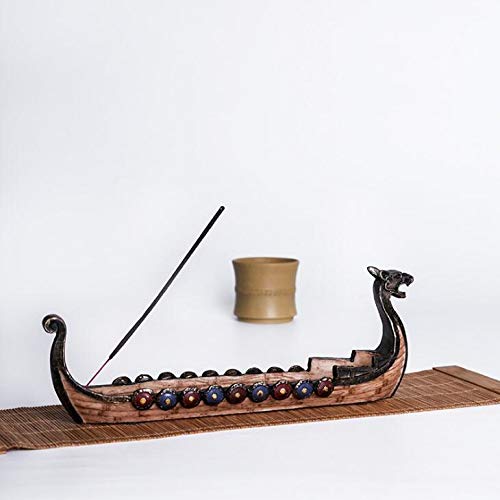 Traditional Chinese Dragon Boat Incense Stick Holder Burner Hand Carved Carving Censer Ornaments