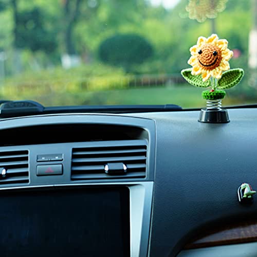 Sunflower Crochet Handmade Car Accessories Dashboard Decoration