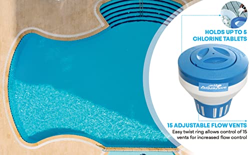 Pool Chlorine Floater Dispenser Holds Up to 5 Tablets