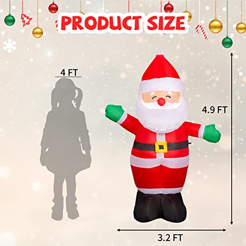 5FT Christmas Inflatable   Santa Claus w/ LEDs