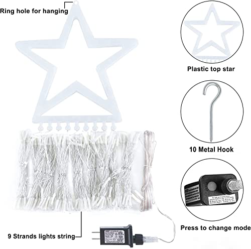 320 LEDs Christmas Decorations Star String Lights