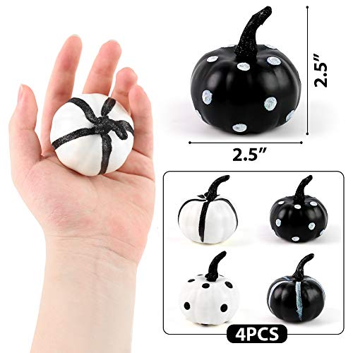 12P-16 PCS Artificial Pumpkins for Fall Halloween Thanksgiving Home Decoration