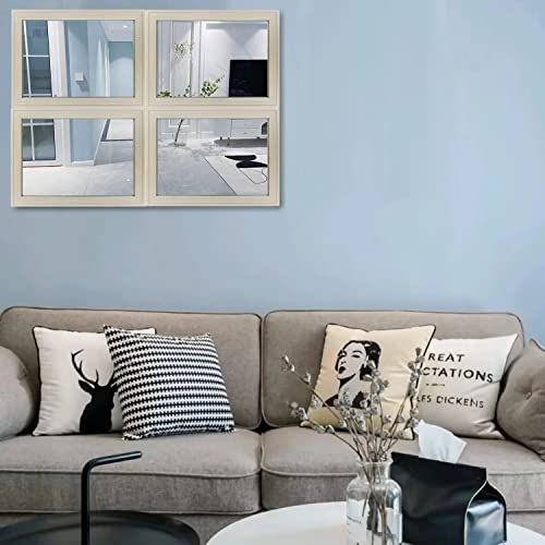 2PCS Farmhouse Frame Accent Wall Mirror (11"X15")
