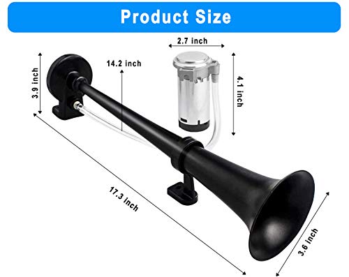 150DB Super Loud Train Horns Kit w/ 120 PSI Air Compressor for Truck, Car & Boats