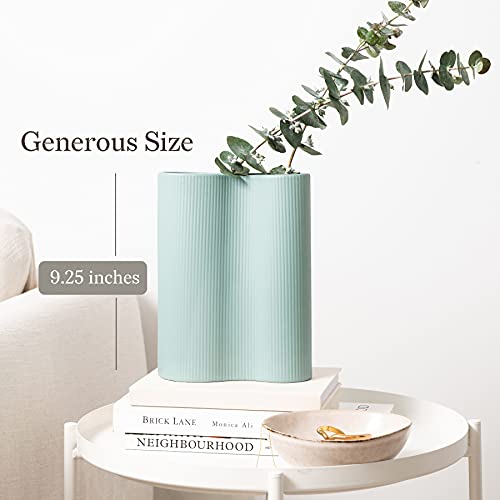 9” Tall Ceramic Flower Vases