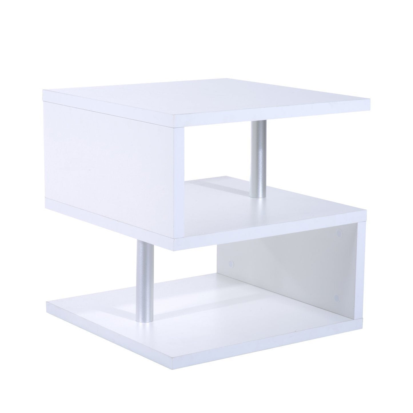 20" Modern Design S-Shaped Multi Level End Table