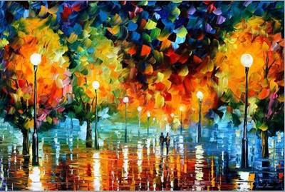 Storm Of Happiness Stretched Canvas Print Wall Home Decoration