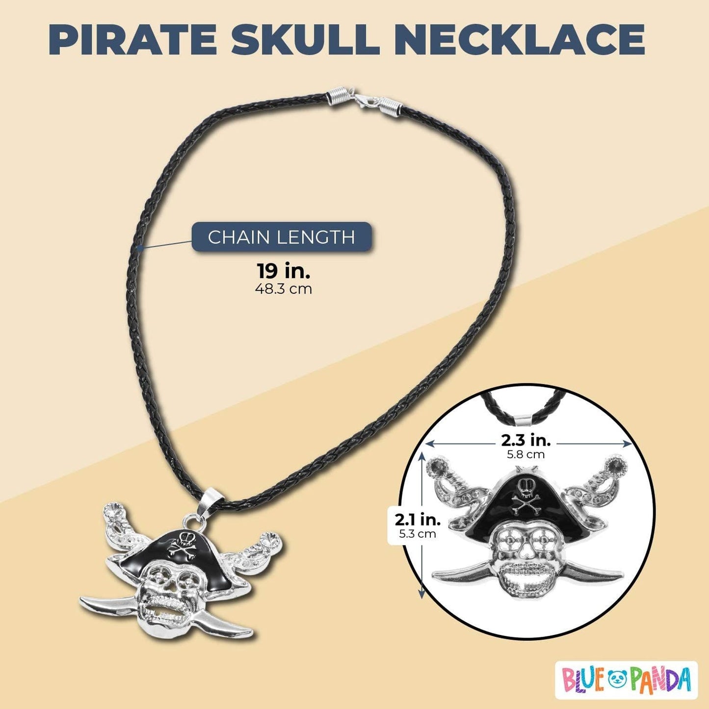 Pirate Skull Necklace for Men/Women