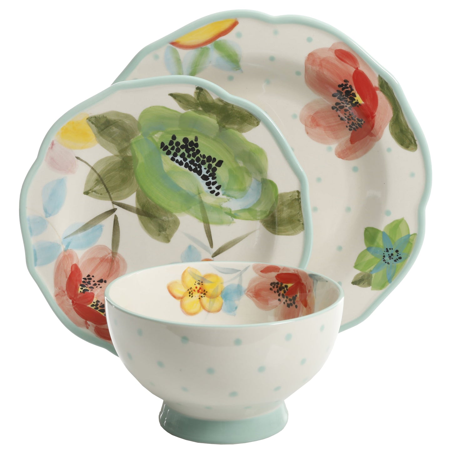 Vintage Bloom 12-Piece Dinnerware Set