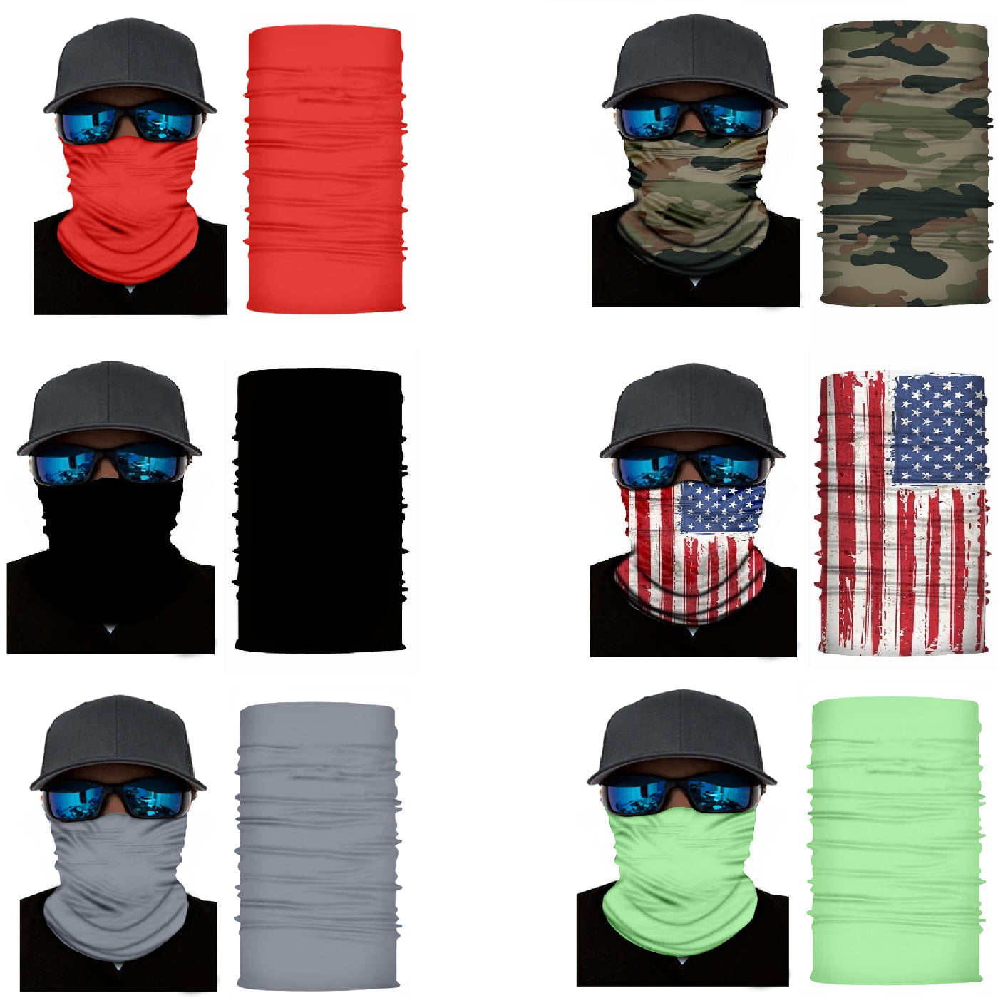 Pack of 3 Face Mask w/ Dust & Sun UV Protection