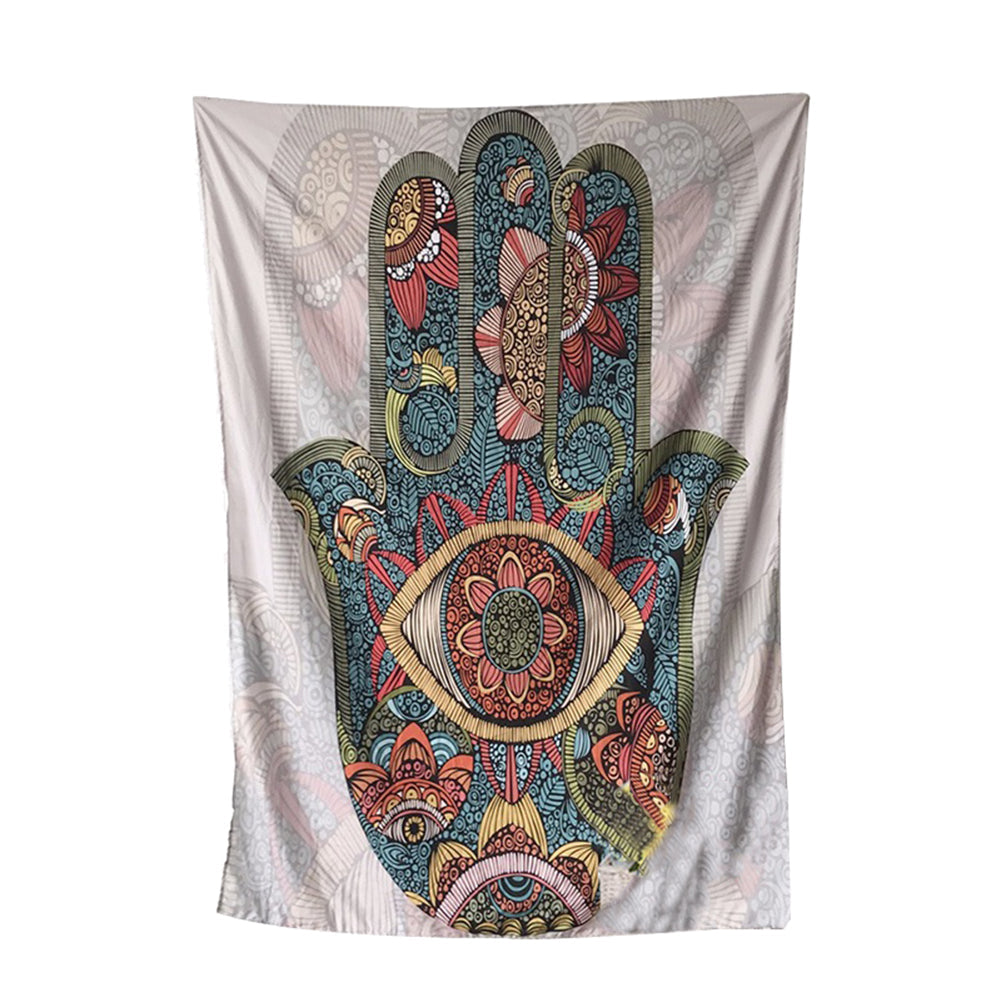 Hamsa Hand Medallion Evil Eye Tapestry for Home Decoration