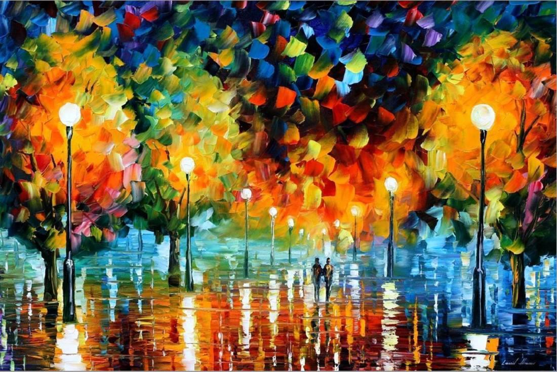Storm Of Happiness Stretched Canvas Print Wall Home Decoration