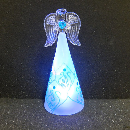 6-inch Glass Birthstone Color Changing Angel Figurine