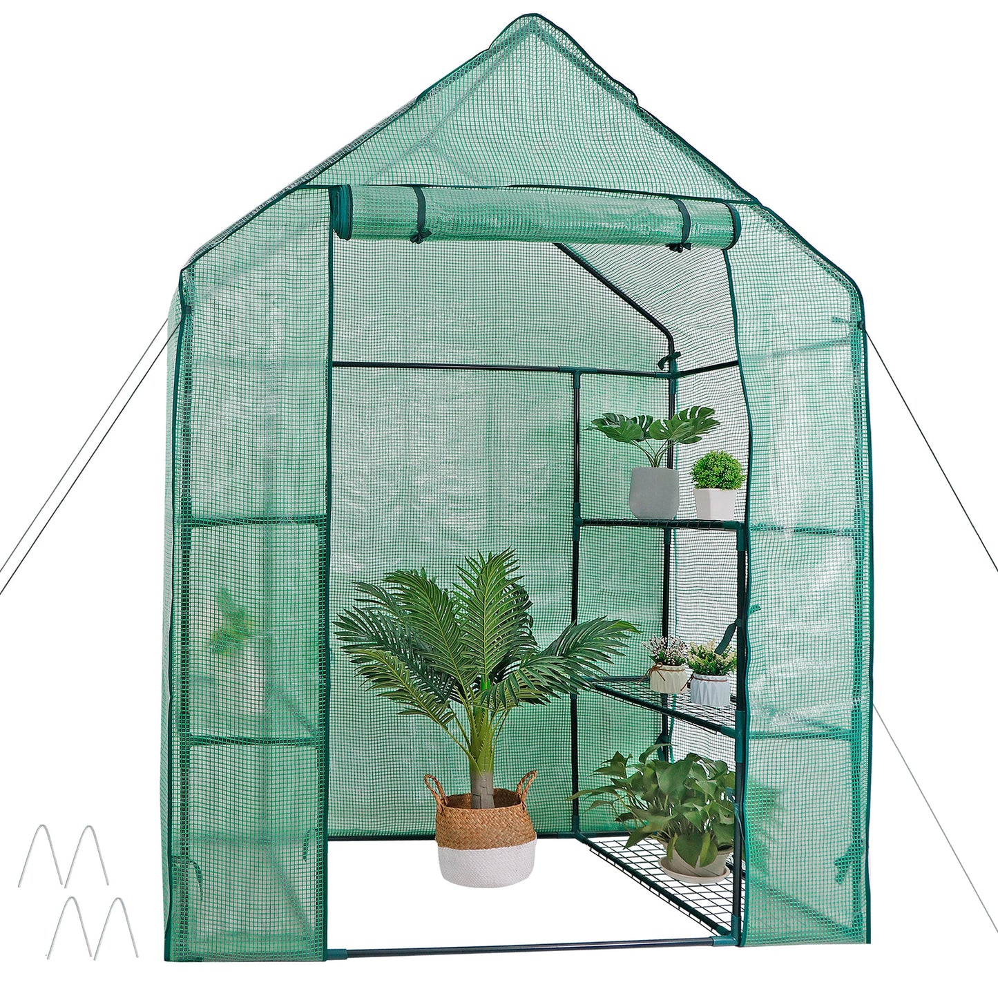 Mini Walk-in Green House Garden 3 Tier 6 Shelves Movable