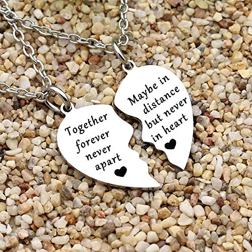 Silver Heart Necklaces for Couples