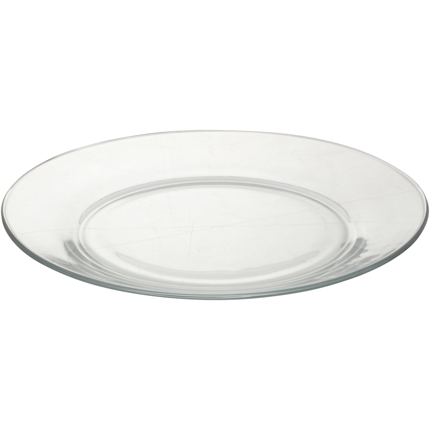 Set of 12 Round Glass Dinner Plates