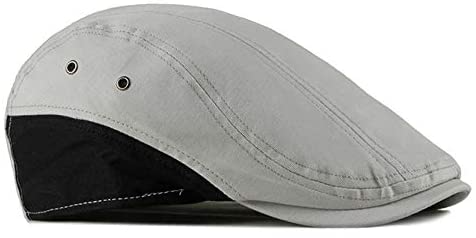 2 Pack Men's Cotton Flat Cap Ivy Gatsby Newsboy Hat (M)