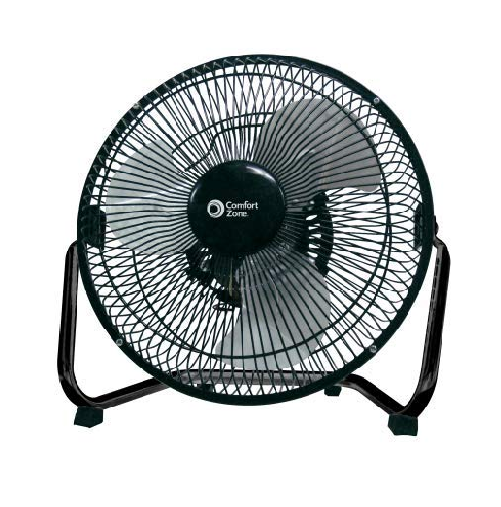 9 Inch 3 Speed Portable High Velocity Air Cooling Floor Fan, Black