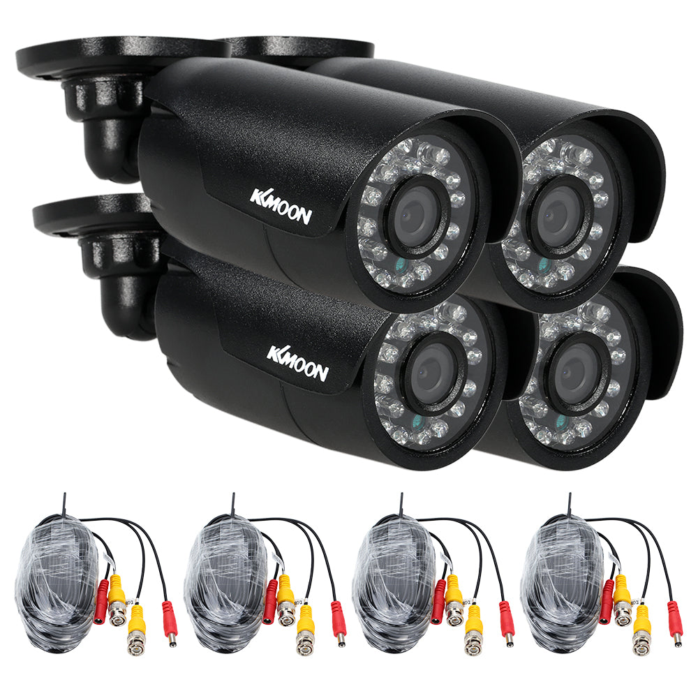 4pcs 720P AHD Bullet Camera+4*60ft Cable Support IR-Cut Night Vision
