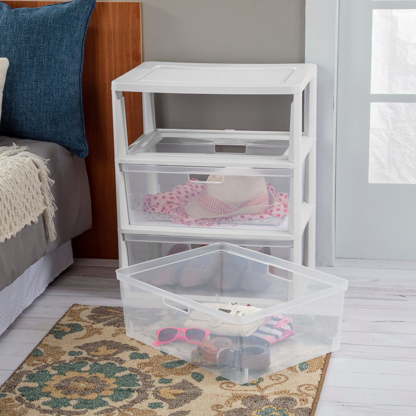 3 Drawer Tower Plastic Organizer