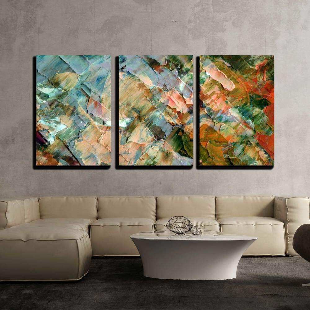 Oil Paints: Abstract Hand Paintings  Canvas Art Prints Set of 3 for Home Decor