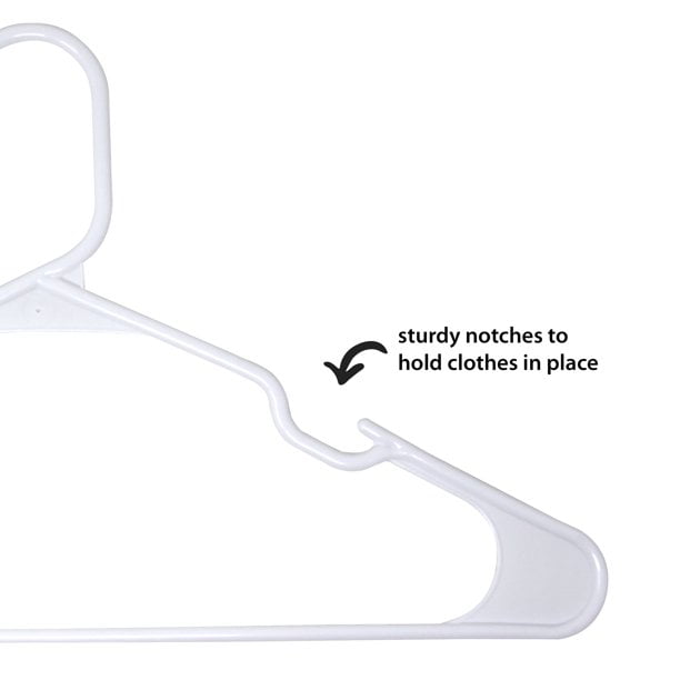 Durable Plastic Clothing Hangers, 18 Pack,