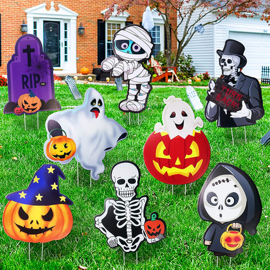 8 Pcs Halloween Yard Stakes Decorations