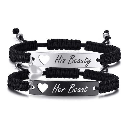Adjustable Magnetic Couples Bracelets