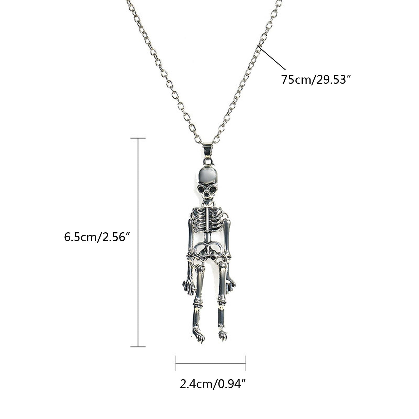 Retro Skeleton Ghost Necklaces for Couple