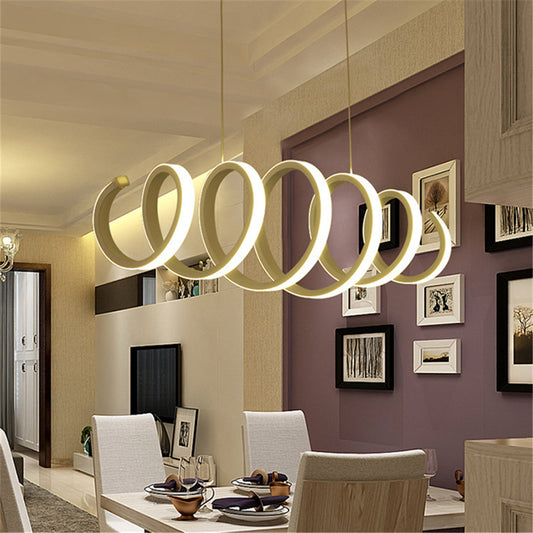 LED Pendant Spiral Style Acrylic Lighting w/ Remote Control