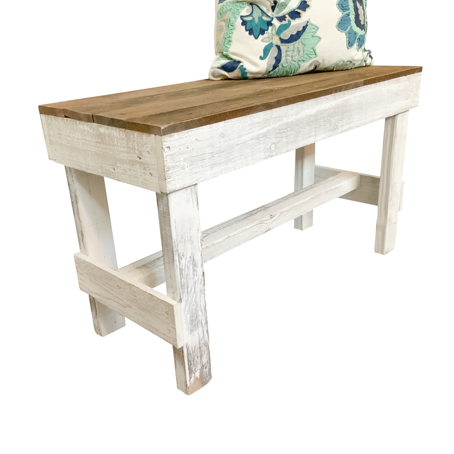 Woven Paths Wood Bench