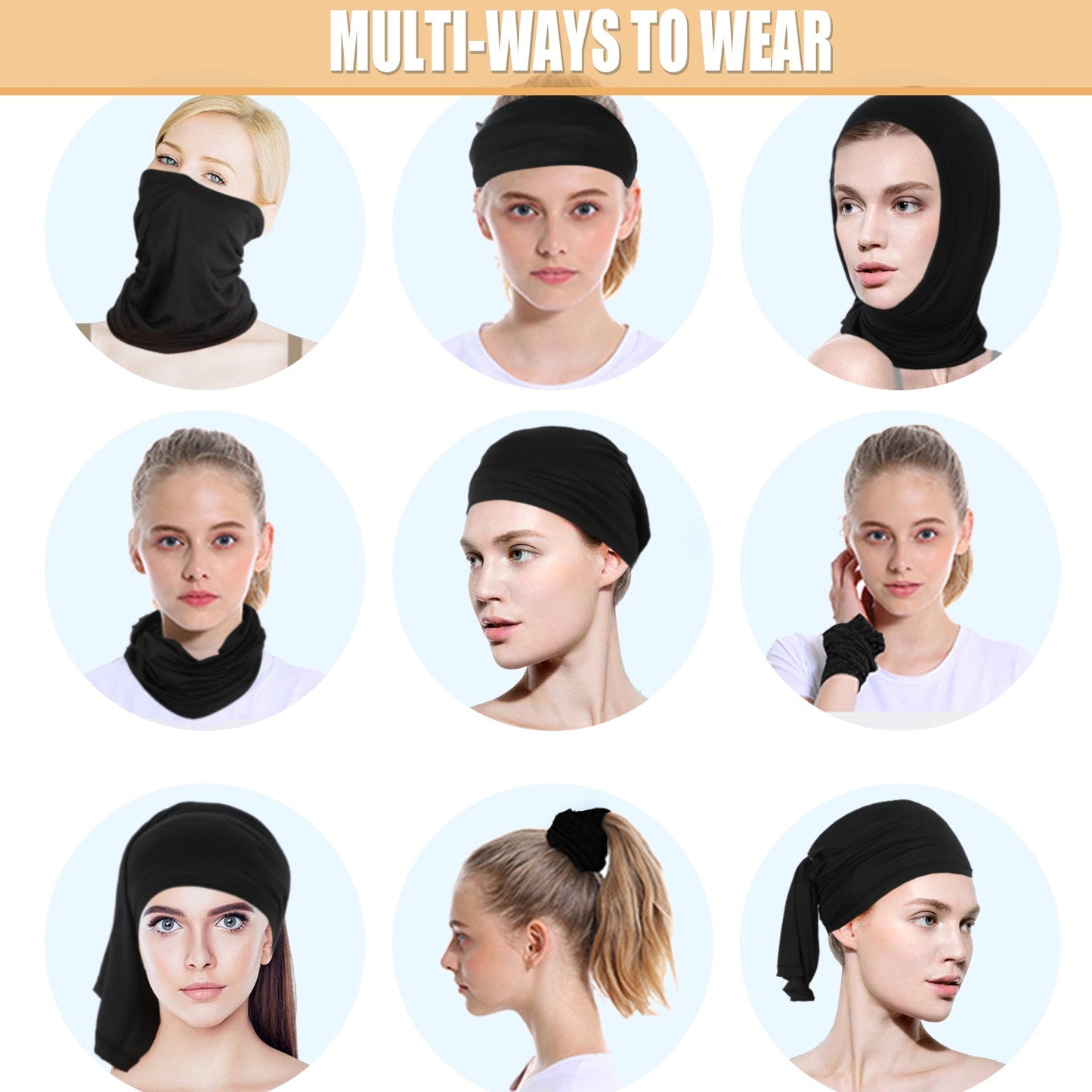 4 Pack Neck & Face Covering Mask Balaclava for Sun Protection