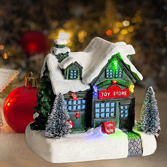 Collectible Toy Shop for Christmas Village Decoration