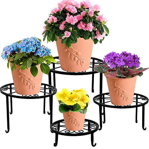 4 Pack Heavy Duty Metal Plant Stands for Flower Pot