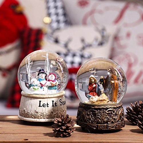 100mm Musical Snow Glitter Water Globe Christmas Decoration