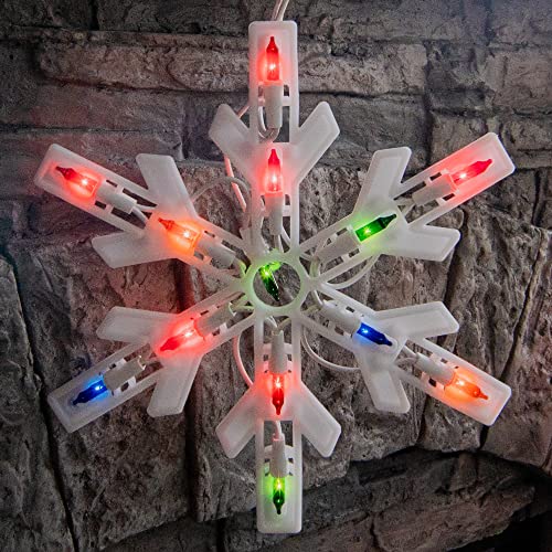 100 Count 8.5FT Connectable Christmas Snowflake Lights