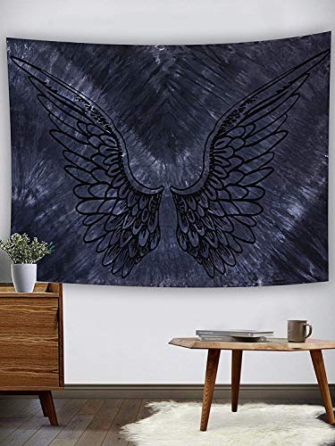 Tie Dye Mandala Angel Wings Hippie Boho Indian Tapestry Decorations  (55x85 Inches)