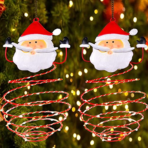 2 Pack  Christmas Hanging Solar Lanterns