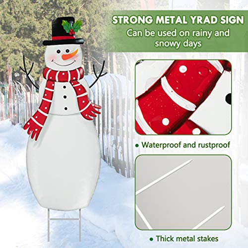 Christmas Snowman Yard Stakes Decoration