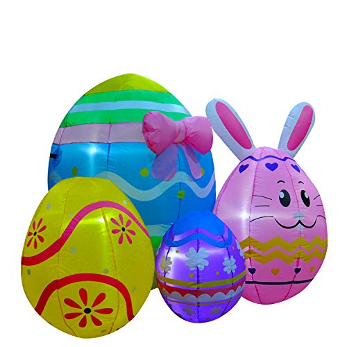 5 Ft Inflatable Easter Bunny Eggs Decorations