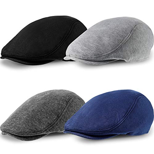 4 Pieces Men's Flat Cap Ivy Newsboy Hat